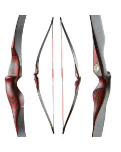 Arc Old Mountain Little Hawk, Longbow Hibrid, 36"-dreapta-10#-rosu