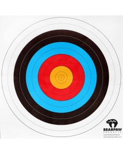 BEARPAW TARGET FACE, WORLD ARCHERY, 10 RINGS, 60 x 60 cm, STANDARD CENTER