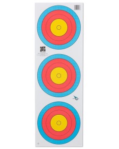 TARGET FACE WORLD ARCHERY, 5 RINGS, 3 * 20 x 20 cm, VERTICAL, SMALL CENTER