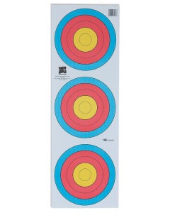TARGET FACE WORLD ARCHERY, 5 RINGS, 3 * 20 x 20 cm, VERTICAL, LARGE CENTER