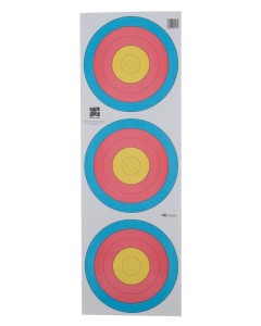 TARGET FACE WORLD ARCHERY, 5 RINGS, 3 * 30 x 30 cm, VERTICAL, STANDARD CENTER