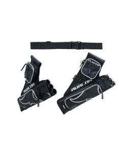 AVALON SIDE QUIVER CLASSIC, 3 TUBES, BELT AND 2 POCKETS, 15-20 ARROWS