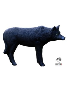 SRT 3D TARGET BLACK WOLF, GROUP 2, 123 x 75 cm