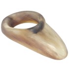 WHITE FEATHER THUMB RING