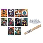 Set De 10 Fete De Tinta Halloween 50 X 70 Cm Si 50 De Pini De Fixare